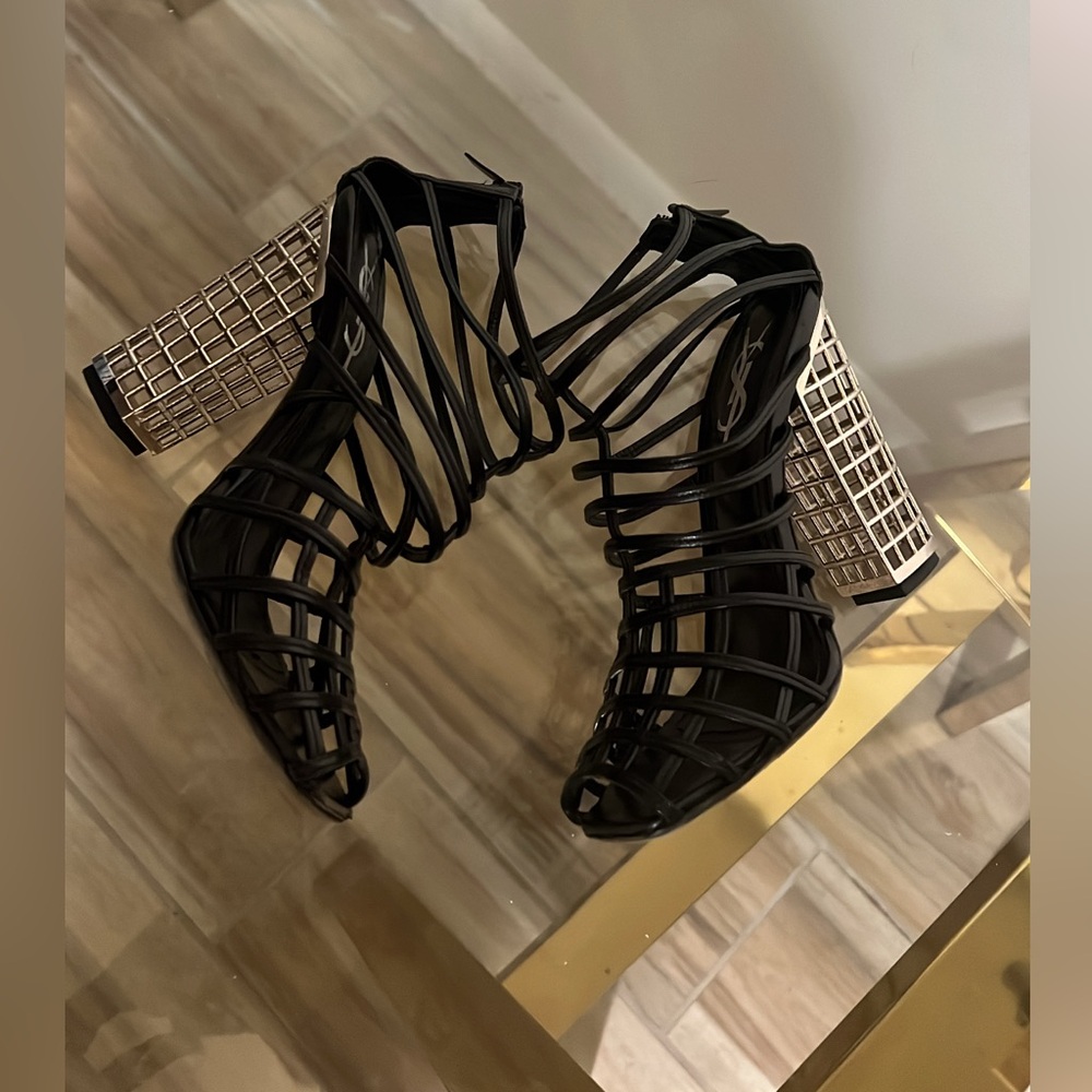 Yves Saint Laurent YSL Cage Bootie Sz 36